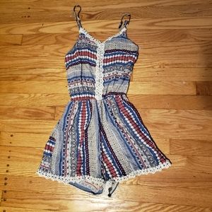 Aztec print romper